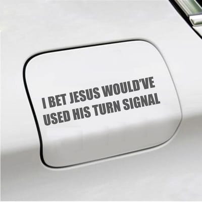 Bumpersticker - I Bet Jesus - 3,5 X 14,8 - Antraciet