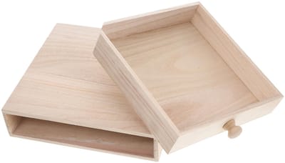 Dailygoods - Alipis Box Theebox geschenkdoos hout ladebox thee opbergkist organizer voor het opbergen van theeklades voor houten kisten bureauopzetstuk met lade fotobox