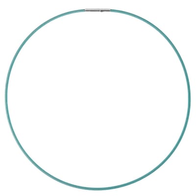Cavill - Mintgroene Ketting Dames - Roestvrij Staal met 925 Sterling Zilveren Sluiting - 50 cm Flexibel Modern Accessoire