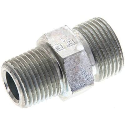 UNS 1''-14 x 1/2'' NPT Verzinkt Stalen Borstnippel ORFS 400 Bar - Hydrauliek - FL2S-M-EZ-100U-012N-O