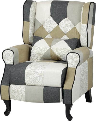 Totò Piccinni fauteuil, canvas, patchwork, elegant, comfort