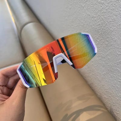Stijlvolle Outdoor Rijbril voor Mannen Buiten UV-Bescherming 400 Zonnebril Skiën Bergbeklimmen Rijden Winddichte Goggles Hardloopbril as picture