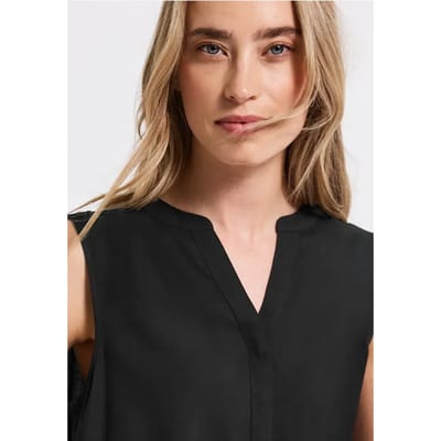 Blousetop met gespleten hals