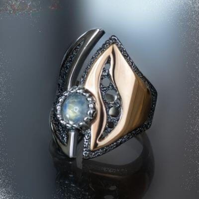 Europese en Amerikaanse Populaire Ringen Verkopen Ebay Populaire Tweekleurige Ringen Elliptische Vingers Milieuvriendelijke Galvanisatie No. 10 gray