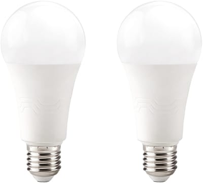 Kobi LED Lamp E27 18W - 2000lm - 3000K - 230V - Standaardvorm - Voor Hoge Lichtbehoefte in Woonkamer of Werkruimte - 2 stuks