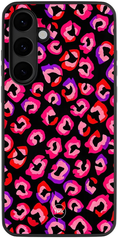 Hoesje geschikt voor Samsung Galaxy S25 FE - Luipaard neon - Multi - TPU case - Luipaardprint - Hardcase zwart telefoonhoesje