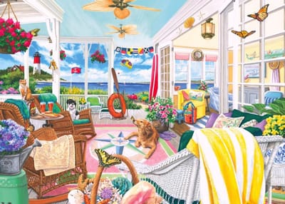 Bluebird Puzzle legpuzzel Summer Porch - 500 stukjes kleurrijk speelgoed.