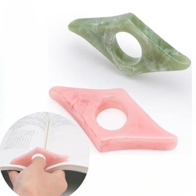 2 Stuks Duimlegger - Boek accessoires - Bladwijzer – leeshulp – Bookmark - boek openhouder - Paginahouder - Bladzijde houder – Houder - Leesring - LOUZIR