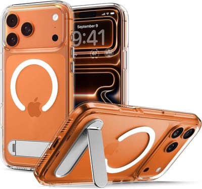 Spigen Geschikt voor Apple iPhone 17 Pro Max - 360 Graden Kickstand - Ultra Hybrid S - Geschikt voor Mag - Back Cover Hoesje - Transparant