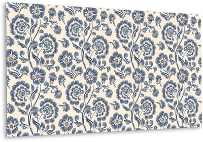 Tulup PVC Wandpaneel - Klassiek Bloemenpatroon Vinyl Wandpaneel - 100 cm x 50 cm - Grijs Wandpaneel PVC - 1 stuk - Wandpaneel PVC - Mozaïek Wandpaneel - Wandpaneel Zelfklevend - Plaktegels Keuken en Badkamer