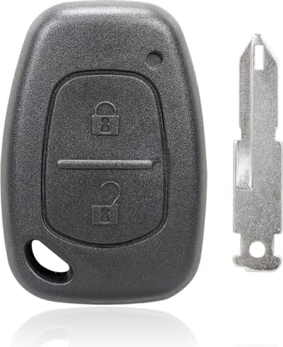 TLVX Sterke Autosleutel Behuizing Geschikt voor Renault Traffic / Kangoo / Master / Opel Vivaro / Movano / Voor Sleutelbaard NE73 / Ter vervanging van Originele Sleutel behuizing / afstandsbediening Auto / 2 knops / 2 knoppen / 1 stuks