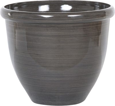 TESALIA - Plantenbak - Donkerbruin - 44 cm - Polyresin