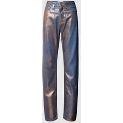 Straight leg jeans in glanzend design