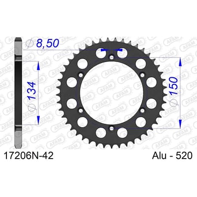 Tandwiel Afam 520 42 dents
