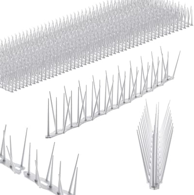 KADAX Vogelafweer van kunststof, duivenafweer, spikes, vogelbescherming voor balkon, raam, dak, tuin, vogelverschrikker ter afweer van vogels, duivenbescherming (wit, 50 stuks)