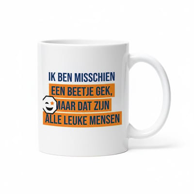 Ik Ben Misschien Een Beetje Gek Mok – Grappige Quote Koffiemok – Humor Cadeau voor Elke Dag – 330 ml