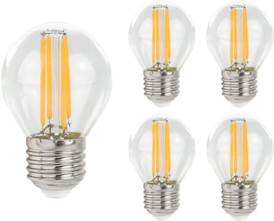 Spectrum LED Kogellamp E27 - 4W - 230V - 510 Lumen - 4000K Neutraal Wit - Ø45mm - Voor Tafellamp, Nachtlampje of Wandlamp - 5 stuks