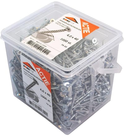 Actie-emmer spaanplaatschroef VZ PK TX-20 4.0x4.0 (1000)