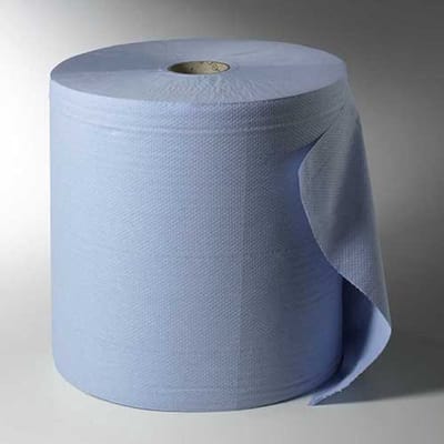 1x Rol schoonmaakvellen 3 laags extranassfest Ø 39 cm · 380 m x 36 cm blauw 1.000 Abrisse 38 x 36 cm Hülse Ø 7 cm