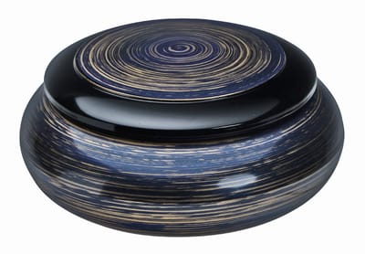 Tokyo Design Studio - Chirashi Doos – Serveerschaal Met Deksel – Dienblad - Sushi Servies - Paars/Goud – 19.8×8.6cm