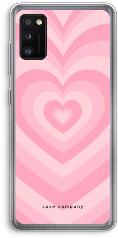 Case Company® - Hoesje geschikt voor Samsung Galaxy A41 hoesje - Hart Roos - Soft Cover Telefoonhoesje - Bescherming aan alle Kanten en Schermrand
