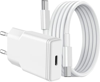 USB C Adapter 20W snellader met (1m) USB C naar USB C kabel