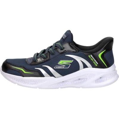 Skechers Meteor-lights-brisk-beams Jongens Sneakers Marineblauw/Zwart
