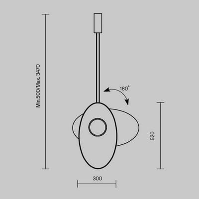 Maytoni Evolution LED hanglamp, wit/wit, draaibaar