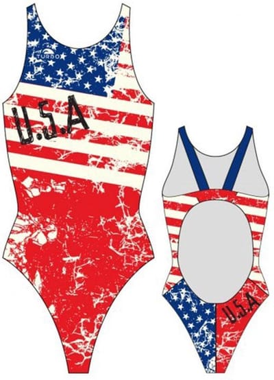 Turbo Usa Vintage 2013 Zwemkleding Rood,Blauw S Vrouw