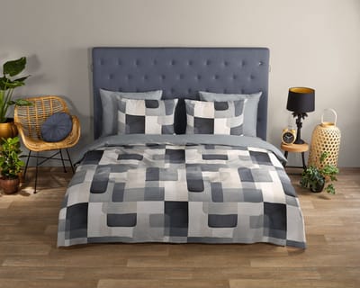 Good Morning dekbedovertrek abstract / modern - 2 persoons 200x200/220 cm - Blauw - 100% Katoen renforc�