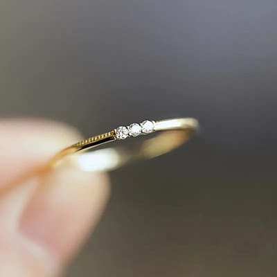 Huitan Trendy Eenvoudige Dunne Ring Dames Veelzijdige Accessoires Goudkleurig/Zilverkleurig Heldere Micro Zirkonia Sieraden voor Dagelijks Draagbaar 6 black