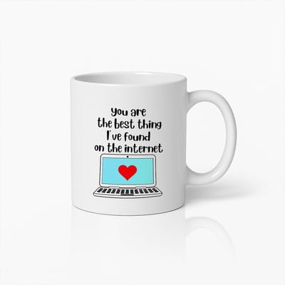 330ml Schattige Laptop Design Mok – "Jij Bent Het Beste Wat Ik Op Het Internet Heb Gevonden" Koffie Thee Mok Cadeau
