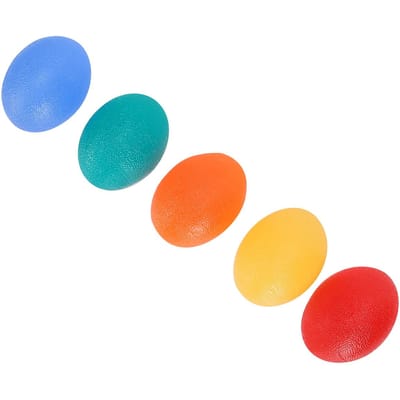 Lot de 5 balles de préhension en silicone pour exercices de musculation des doigts