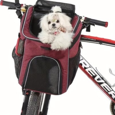 Bovista Fietsmand Hond - Hondenmand Fiets - Voorop - Fietstas Hond - Hondenfietsmand - Rood