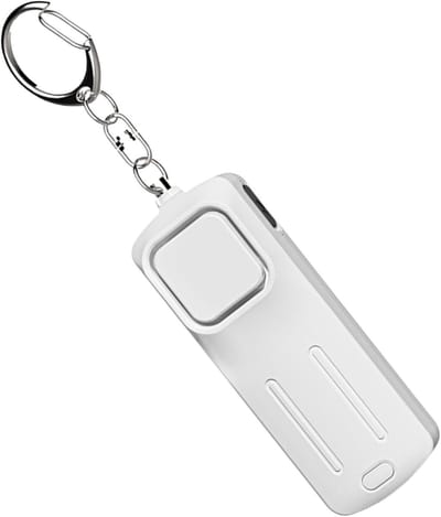 Persoonlijk Alarm - Noodfluitje Sleutelhanger - Persoonlijke Veiligheid - Luid 130 dB Geluid - 14.5 cm Lengte - Wit