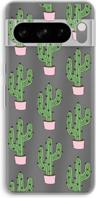 Case Company® - Hoesje geschikt voor Google Pixel 8 Pro hoesje - Cactus Lover - Soft Cover Telefoonhoesje - Bescherming aan alle Kanten en Schermrand