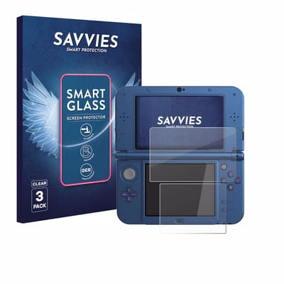 3 Stuks Savvies Screenprotector - geschikt voor Nintendo New 3DS XL - beschermfolie glas transparant