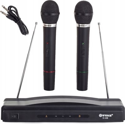 VERK GROUP Karaokeset met 2 draadloze microfoons - Voor feesten en bruiloften