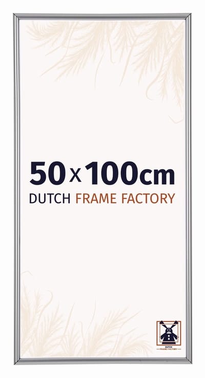 Fotolijst 50x100 cm - Kunststof - Zilver Hoogglans - Angers