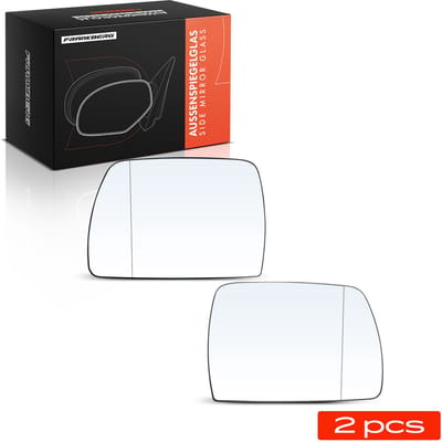Frankberg 2x Buitenspiegelglas Voor Links Rechts voor BMW X3 E83