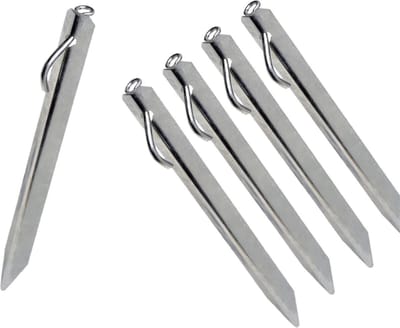 32x stuks grondpennen/tentharingen metaal met oog 38 cm - Rotspennen