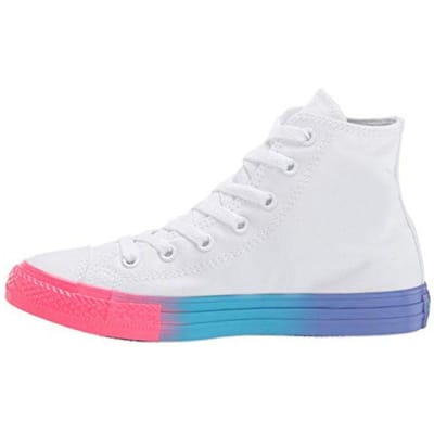 Converse Chuck Taylor All Star Chaussures Hautes Confortables en Toile Blanc Adolescents 664196F 37.5 white