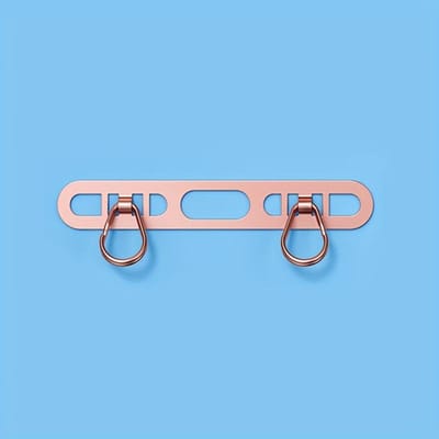 Clip de Téléphone à Double Boucle en Acier Inoxydable, Ultra-Fin Non Brodé, Accessoire de Support de Voiture à Suspension Latérale pour une Connexion Sécurisée