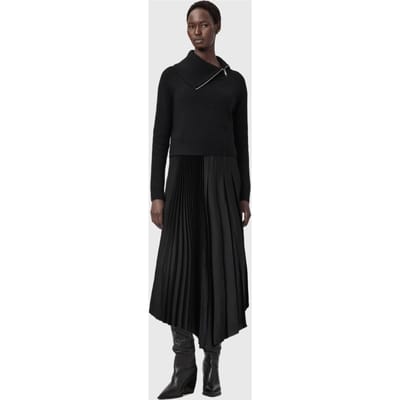 AllSaints Jax Roll Neck Dress Black Taglia: XS | Maxi abiti Outlet | Donna | Nero