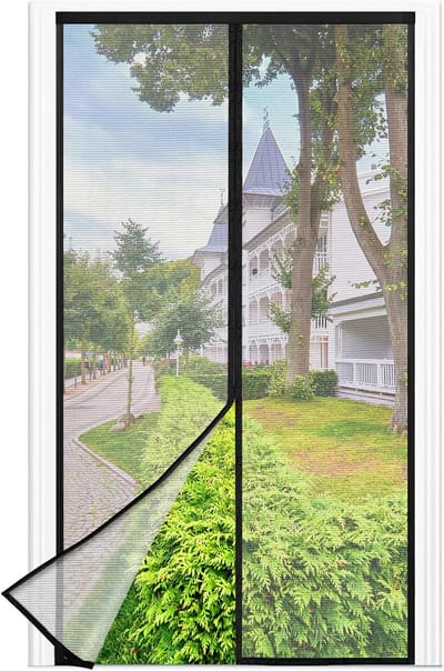 SnelShoppen - Fliegengitter Balkon Deur Magnet 150x240 cm, Sterke Magneten, 3.8 cm Breed, Vliegenscherm Deuren, Geen Boren, Insectenbescherming voor B