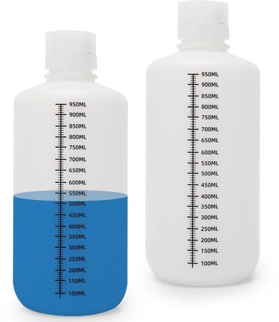 Dailygoods- Vloeistofbewaarflessen 1000 ml - Brede Hals - Luchtdicht Deksel - Voedselveilig PP - Herbruikbaar - Temperatuurbestendig - BPA-vrij - Opslagflessen