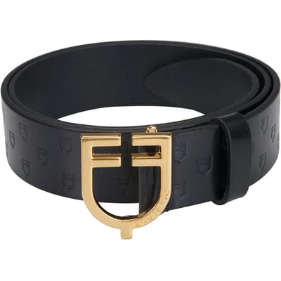Riem met logo en logo-buckle van leer voor dames Equestro