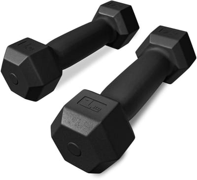 Trex Sport TX-001CD – Dumbells – Composiet Coating – Halters voor Fitness – Voor Thuisgym & Kracht – 2 x 1 kg – Totaal 2 kg