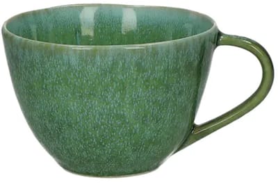 Pomax Treille Mok - Steengoed - Ø 10,5 cm - Groen - Koffiemok & Theemok
