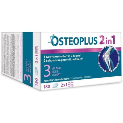 OSTEOPLUS 2-in-1 180 tabletten – Voor soepele gewrichten en gezond kraakbeen – Met gluscosamine, boswellia & vitamine C – Startkuur 45+